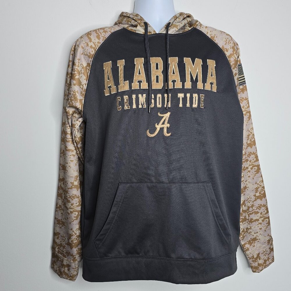 Alabama Crimson Tide Men Hoodie Large Military Camo OHT USA Flag Colosseum